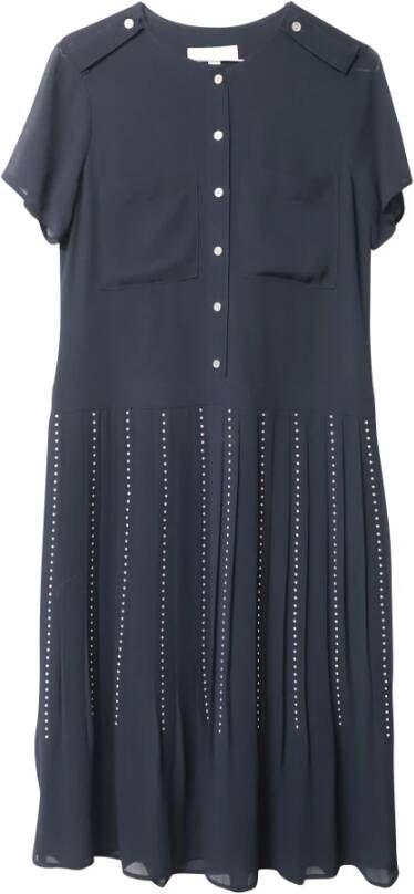 Michael Kors Pre-owned Buttondown geplooide shirtjurk in polyester Zwart Dames