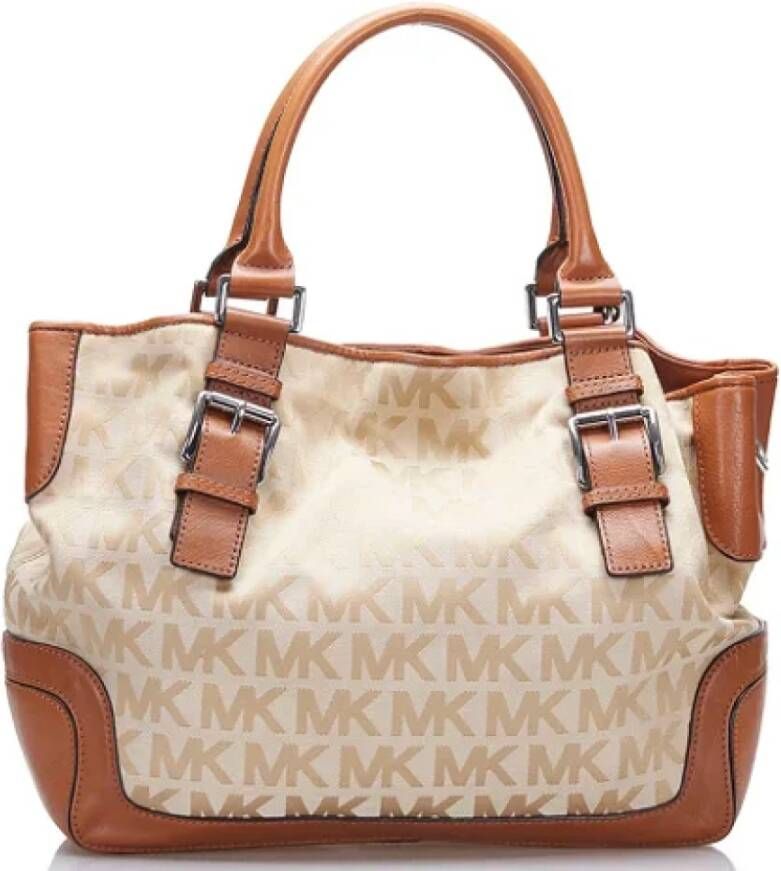 Michael Kors Pre-owned Canvas handbags Beige Dames