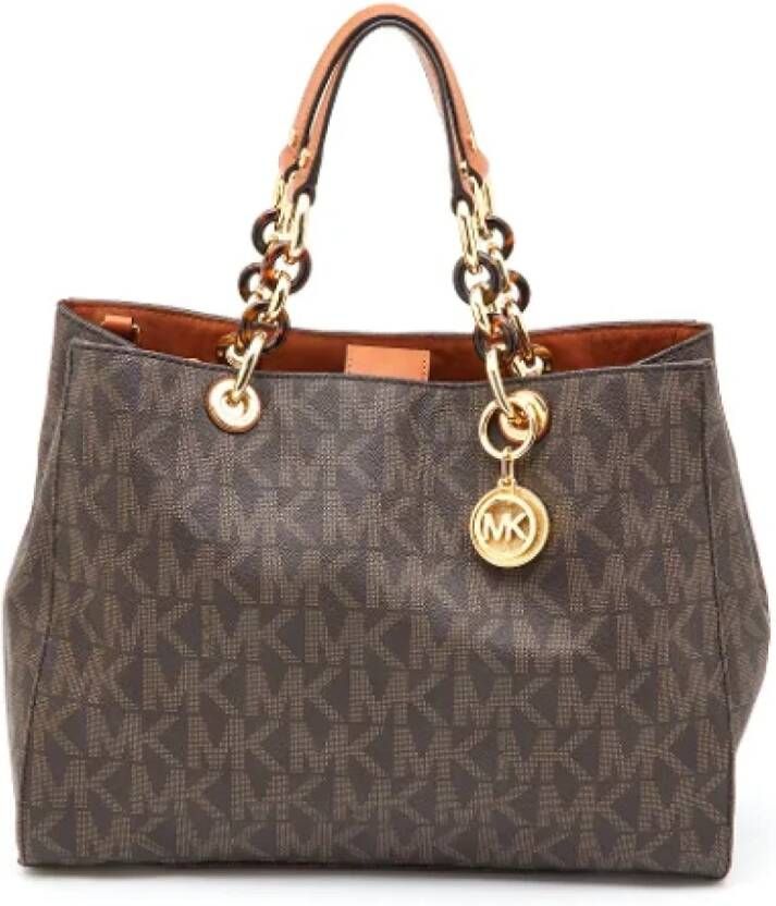 Michael Kors Pre-owned Canvas totes Bruin Dames