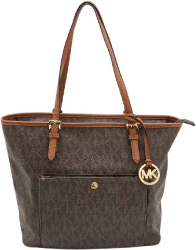 Michael Kors Pre-owned Coated canvas shoulder-bags Bruin Dames