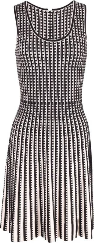 Michael Kors Pre-owned Geometrische tweekleurige gebreide wijd uitlopende kleding viscose Zwart Dames