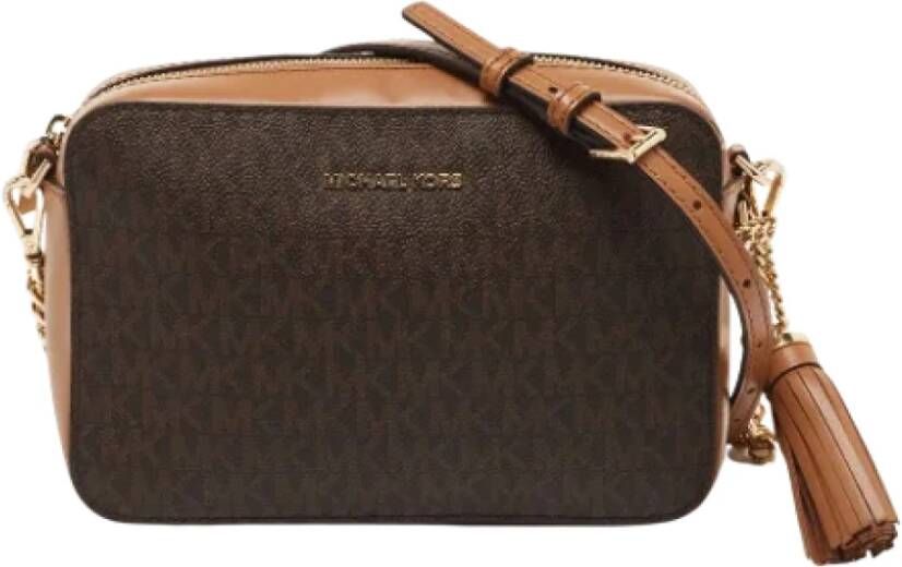 Michael Kors Pre-owned Leather crossbody-bags Bruin Dames