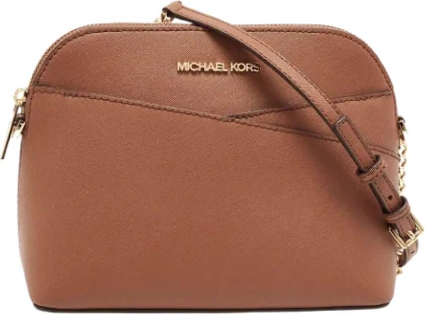 Michael Kors Pre-owned Leather crossbody-bags Bruin Dames