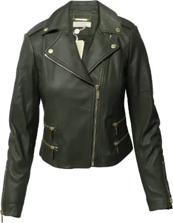 Michael Kors Pre-owned Leather outerwear Groen Dames