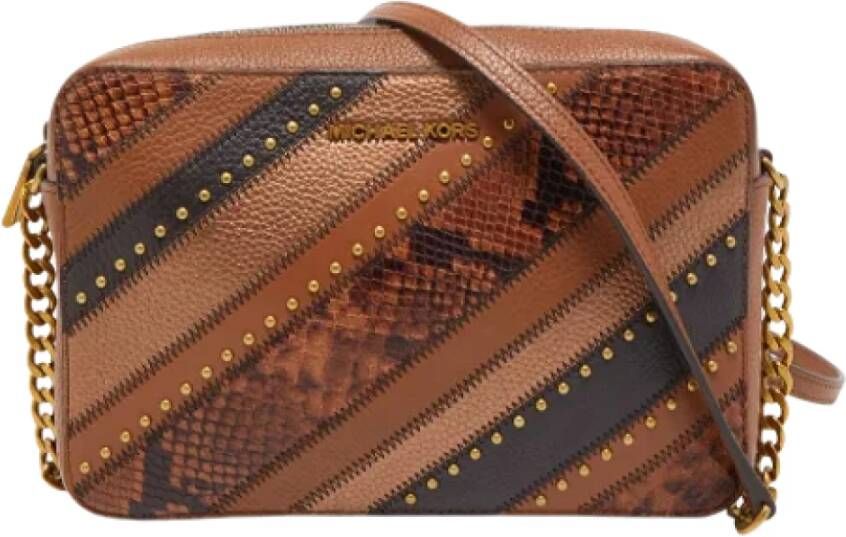 Michael Kors Pre-owned Leather shoulder-bags Bruin Dames