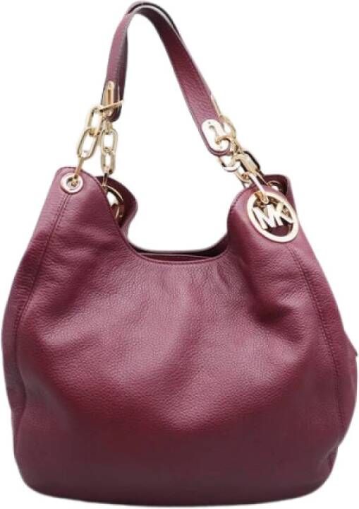 Michael Kors Pre-owned Lederen schoudertas Rood Dames