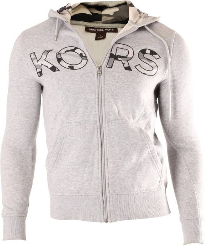 Michael Kors Pre-owned Michael Kors Hoodie Zip Front sweatshirt in grijs poly katoen Grijs Heren