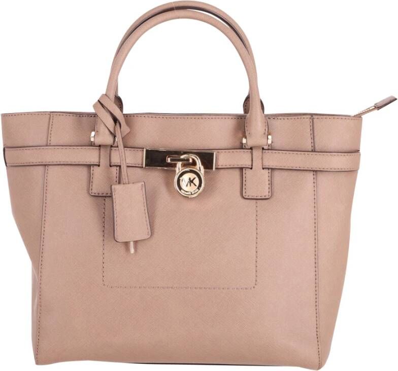 Michael Kors Pre-owned Michael Kors Medium Hamilton Tote Beige Dames