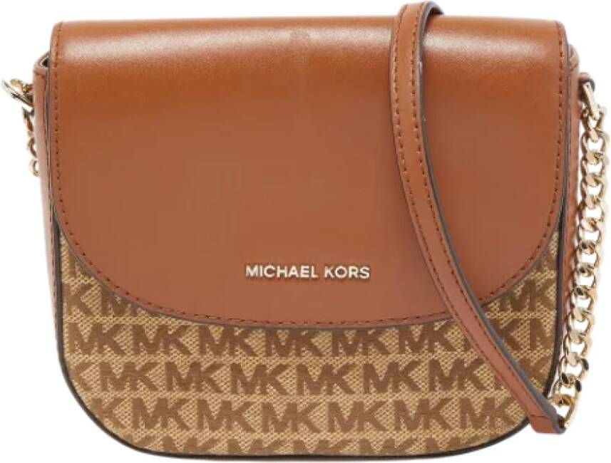 Michael Kors Pre-owned Canvas crossbody-bags Bruin Dames
