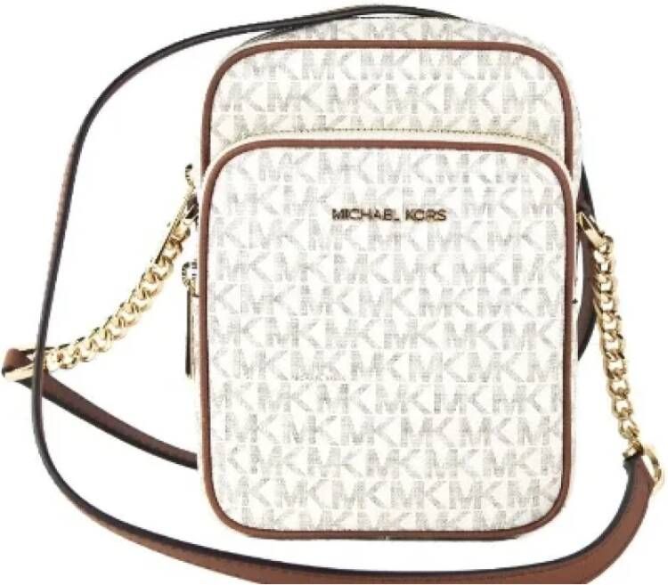 Michael Kors Pre-owned Canvas crossbody-bags Wit Dames