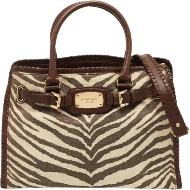 Michael Kors Pre-owned Canvas totes Bruin Dames