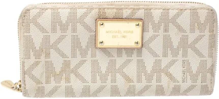 Michael Kors Pre-owned Coated canvas wallets White Dames