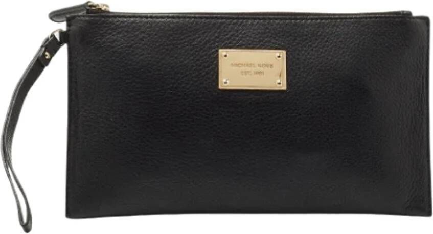 Michael Kors Pre-owned Leather clutches Zwart Dames
