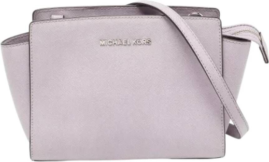 Michael Kors Pre-owned Leather crossbody-bags Paars Dames