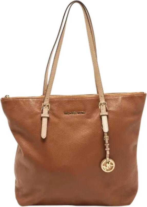 Michael Kors Pre-owned Leather shoulder-bags Bruin Dames