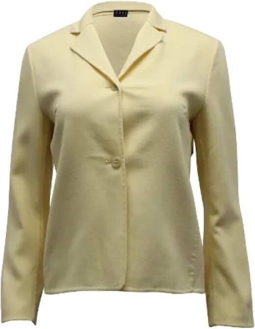 Michael Kors Pre-owned Wool outerwear Yellow Dames