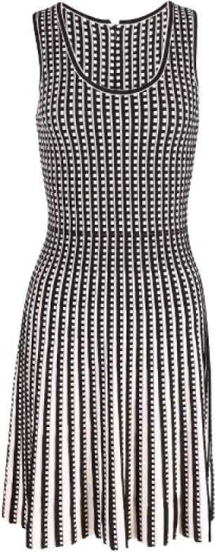 Michael Kors Pre-owned Preated Viscose-jurken Zwart Dames