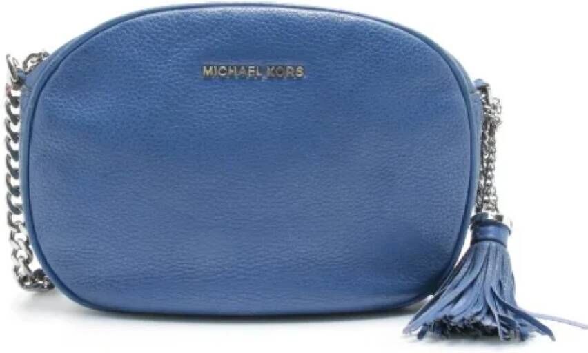 Michael Kors Pre-owned Voldoende lederen crossbody-bags Blauw Dames