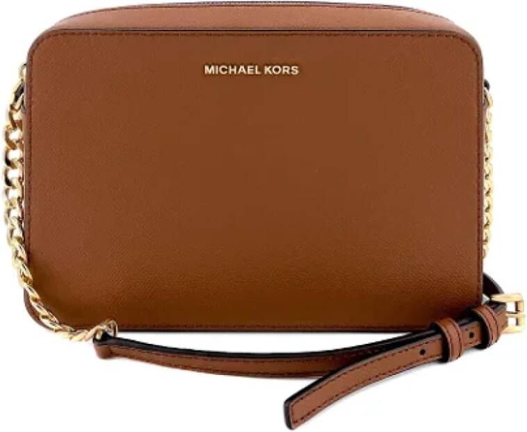 Michael Kors Pre-owned Voldoende lederen crossbody-bags Bruin Dames