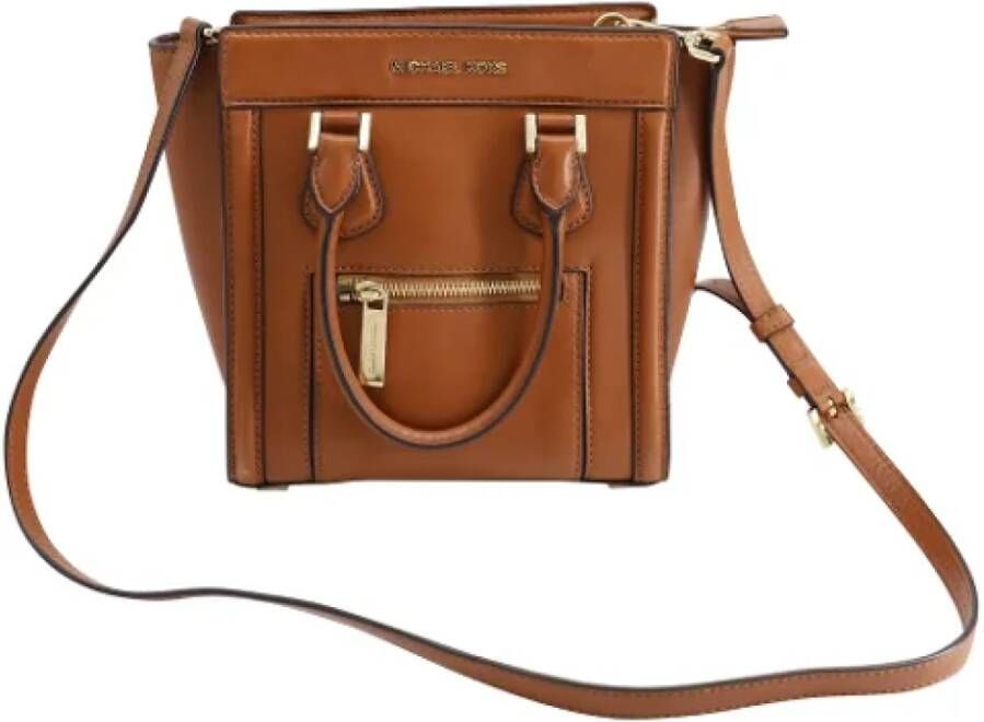 Michael Kors Pre-owned Voldoende lederen crossbody-bags Bruin Dames