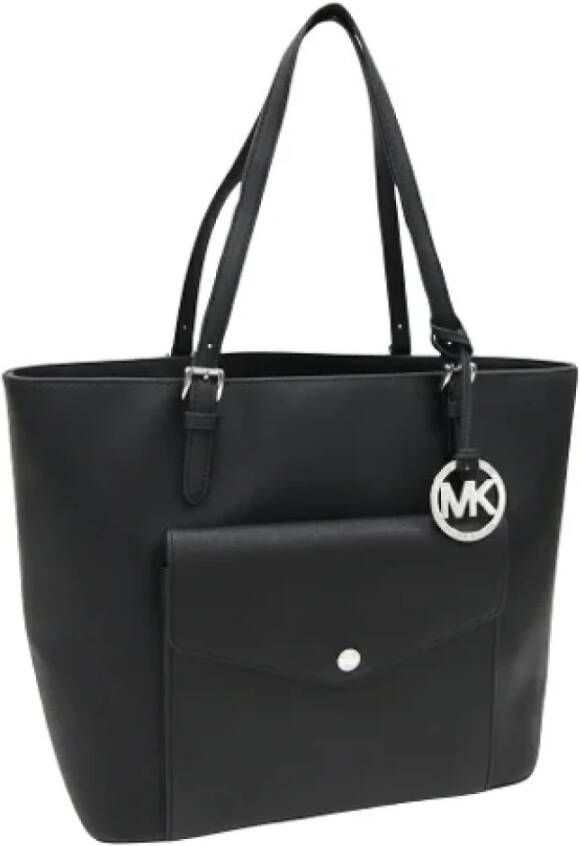 Michael Kors Pre-owned Zwarte Leren Tote Tas Black Dames