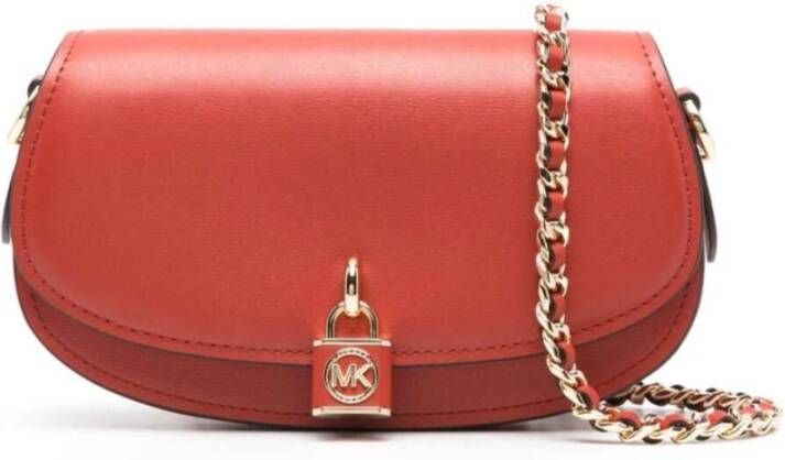 Michael Kors Mila Kleine Terracotta Crossbody Tas Orange Dames