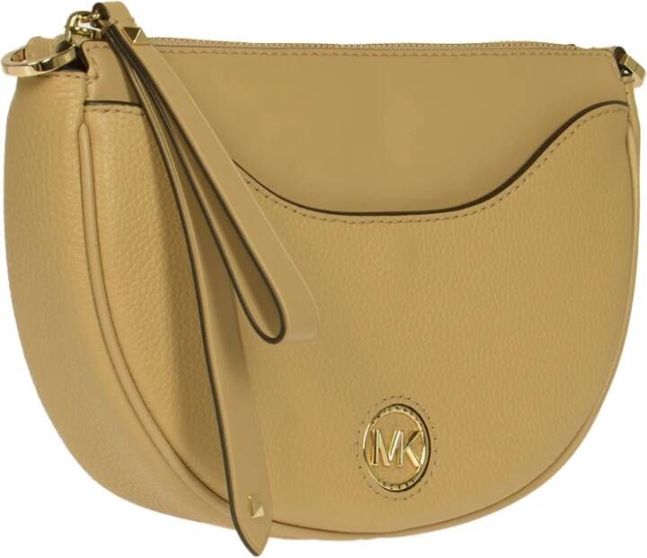 Michael Kors Pochettes Sm Hlf Moon Cnv Pouchette in cognac