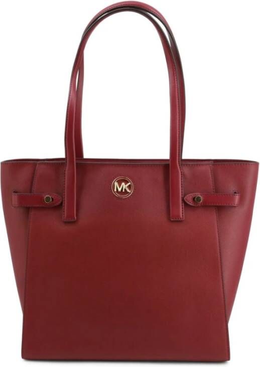 Michael Kors Leren winkeltas met zichtbaar logo Red Dames