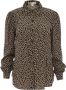 Michael Kors Zijden Luipaard Fantasie Blouse Brown Dames - Thumbnail 1