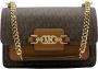 Michael Kors crossbody tas Heather XS met logoprint donkerbruin cognac - Thumbnail 2