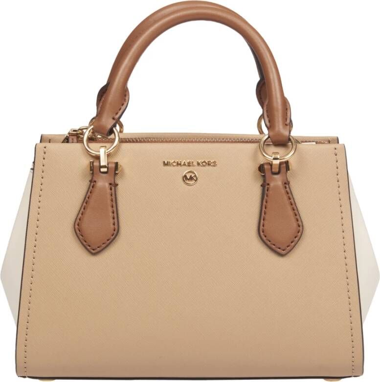 Michael Kors Crossbody Marilyn Leren Tas Brown Dames - Foto 2