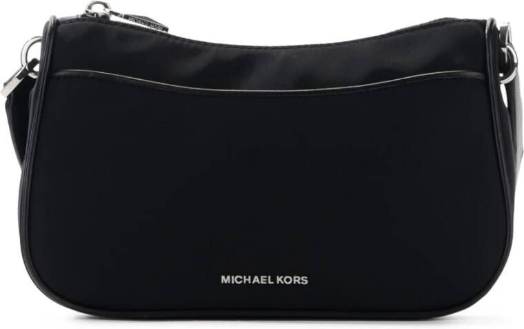 Michael Kors Zwarte nylon schoudertas met verstelbare band en AirPods hoesje Black Dames - Foto 9