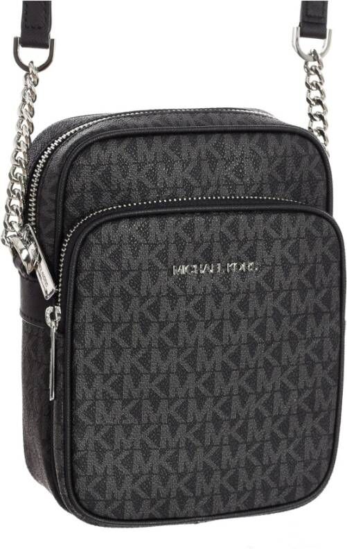 Michael Kors Jet Set Travel Chain Crossbody Tas Black Dames