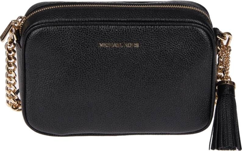 Michael Kors Gestructureerde Leren Schoudertas Zwart Black Dames - Foto 7