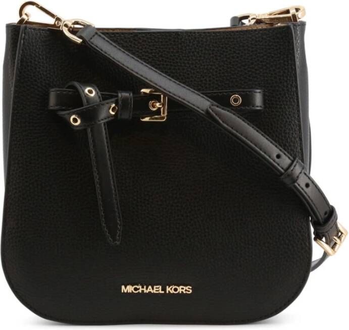 Michael Kors Stijlvolle Leren Crossbody Handtas Black Dames