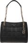 Michael Kors Susan Medium Quilted Shoulder Tas Zwart Dames - Thumbnail 1