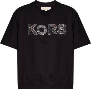 Michael Kors T-shirt met logo Zwart Dames