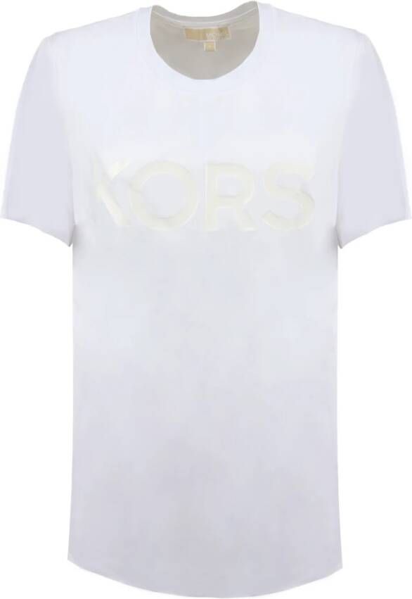 Michael Kors Biologisch Katoenen T-shirt White Dames
