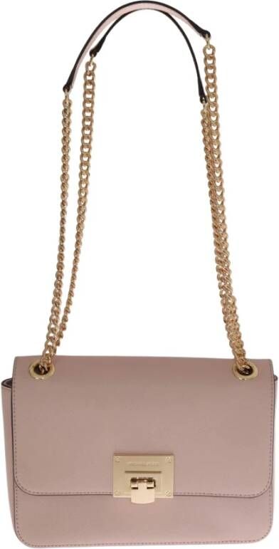 Michael Kors Tina lederen schoudertas Roze Dames