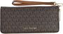 Michael Kors Jet Set Travel Continental Clutch Wristlet Portemonnee Beige Dames - Thumbnail 2