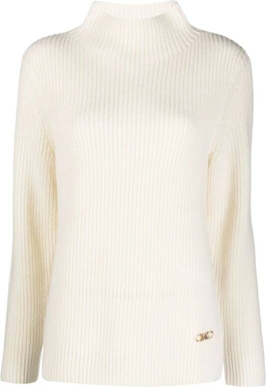 Michael Kors Wollen Half-Neck Sweaters White Dames