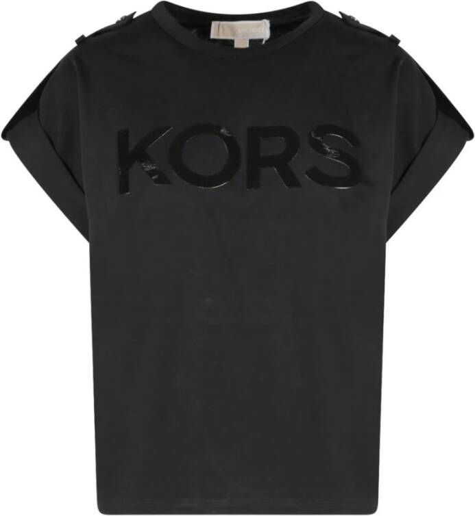 Michael Kors Zwart katoenen t-shirt Zwart Dames