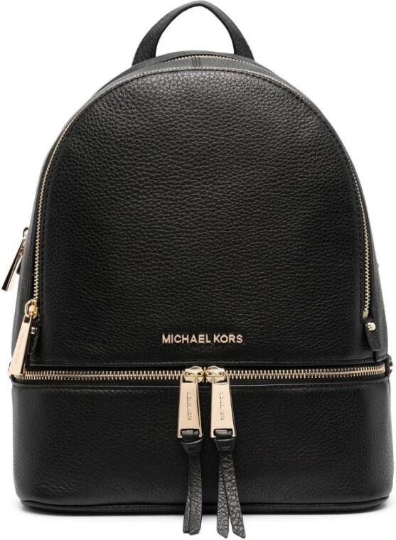 Michael Kors Zwart leer medium Rhea -rugzak Zwart Dames