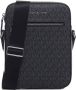 Michael Kors Zwarte Canvas Logo Print Schoudertas Black Heren - Thumbnail 1