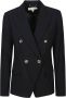 Michael Kors Zwarte Dubbel Breasted Revers Blazer Zwart Dames - Thumbnail 1
