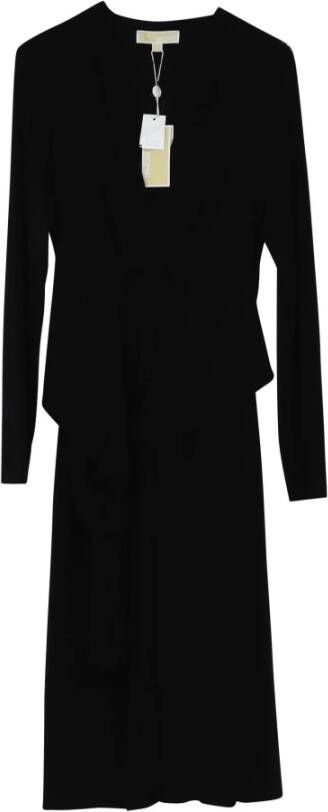 Michael Kors Zwarte Wrap Jurk Zwart Dames