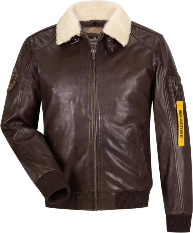 Milestone Leren blouson van lamsnappa model 'Tom'