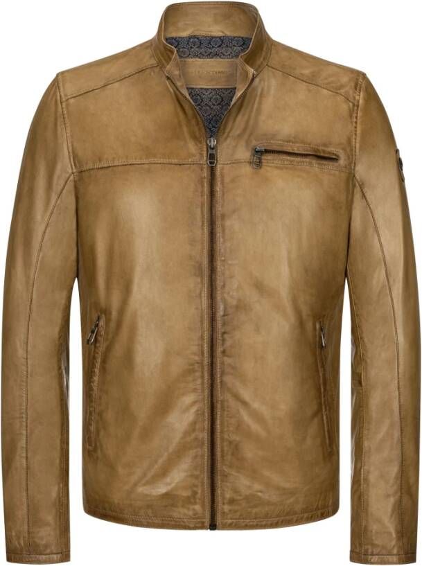 Milestone Leather Jackets Beige Heren