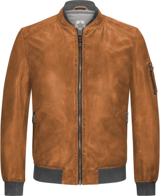 Milestone Leather Jackets Bruin Heren