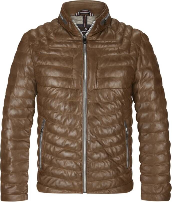 Milestone Gewatteerd jack in leerlook model 'Malik'